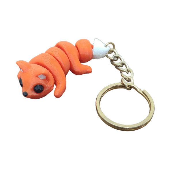 Tilki Figürlü 3D Hareketli Anahtarlık