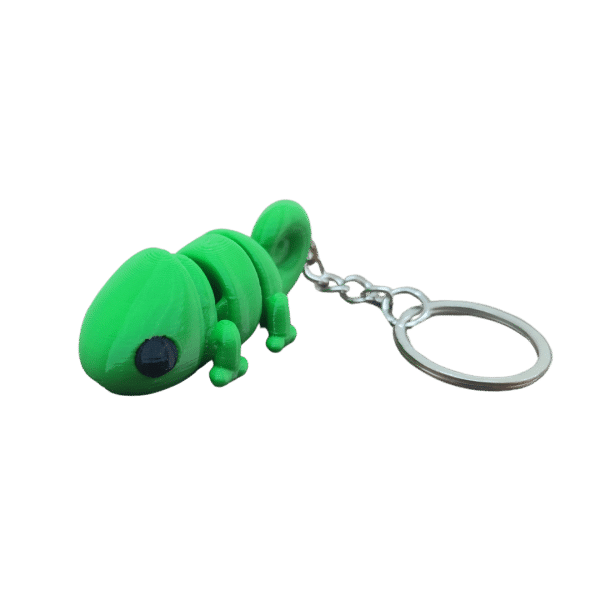 Bukalemun Figürlü 3D Hareketli Anahtarlık