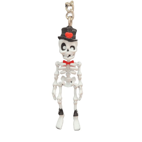 Kalpli İskelet Figürlü Hareketli 3D Anahtarlık