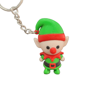Elf Figürlü Hareketli 3D Anahtarlık