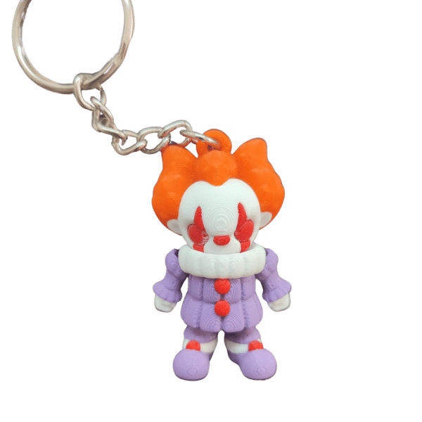 Palyaço Figürlü Hareketli 3D Anahtarlık