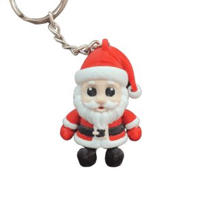 Noel Baba Figürlü Hareketli 3D Anahtarlık