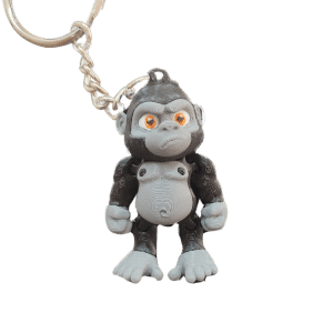 Goril Figürlü Hareketli 3D Anahtarlık