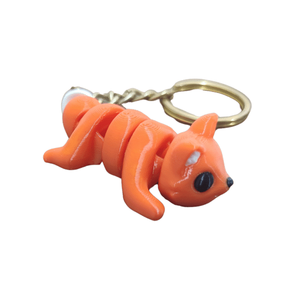 Tilki Figürlü 3D Hareketli Anahtarlık