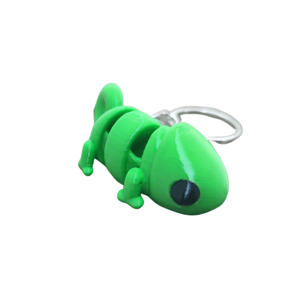 Bukalemun Figürlü 3D Hareketli Anahtarlık