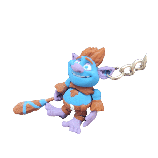 Trol Figürlü Hareketli 3D Anahtarlık