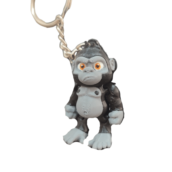 Goril Figürlü Hareketli 3D Anahtarlık