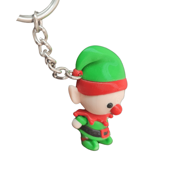 Elf Figürlü Hareketli 3D Anahtarlık