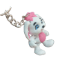 Pembe Tavşan Figürlü Hareketli 3D Anahtarlık