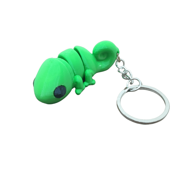 Bukalemun Figürlü 3D Hareketli Anahtarlık