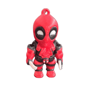 Deadpool Anahtarlık Hareketli 3D Renkli Üretim