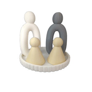 Tepsili Aile Dekoratif Biblo Set