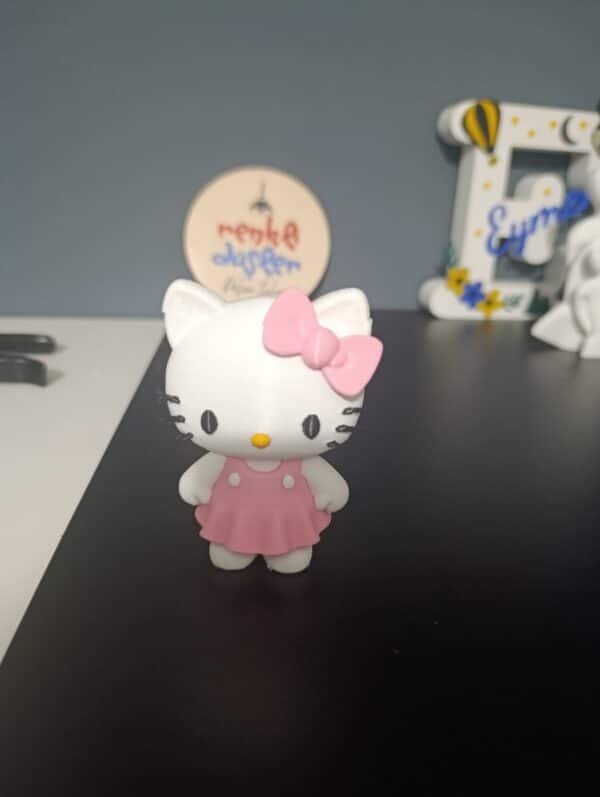 Hello Kitty 10 cm Figür – 3D Baskı Renkli Üretim