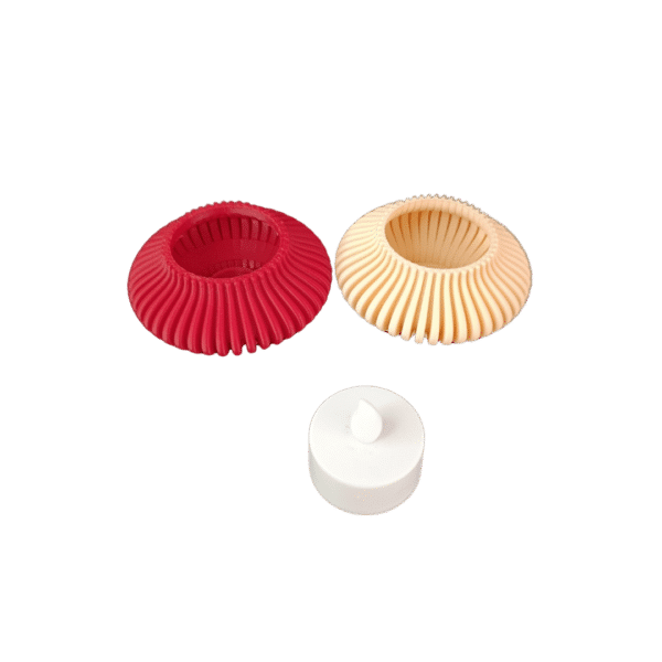 Çizgili Mini Mumluk - 8cm