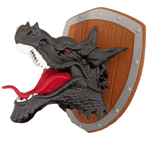 Dekoratif Ejderha Başı Tablo - Özel Ürün 23cm