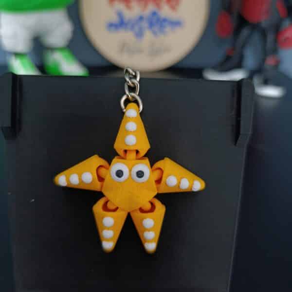 Deniz Yıldızı Figürlü Hareketli 3D Anahtarlık