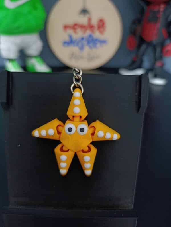 Deniz Yıldızı Figürlü Hareketli 3D Anahtarlık