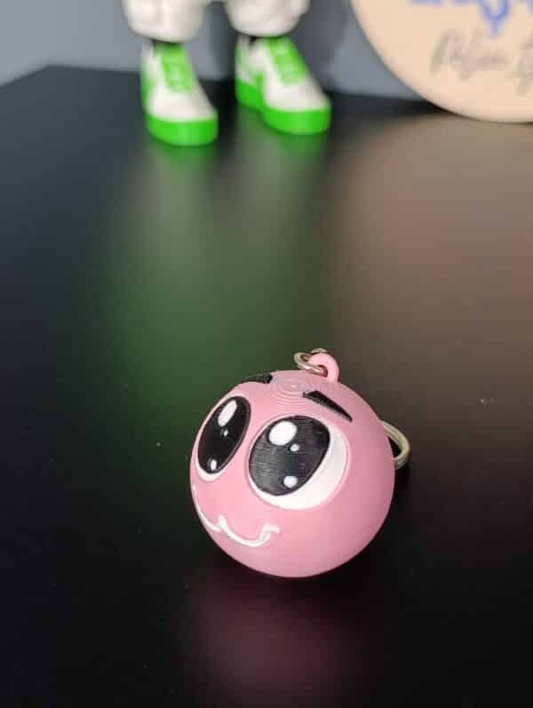 Gülen Top 3D Anahtarlık  pembe