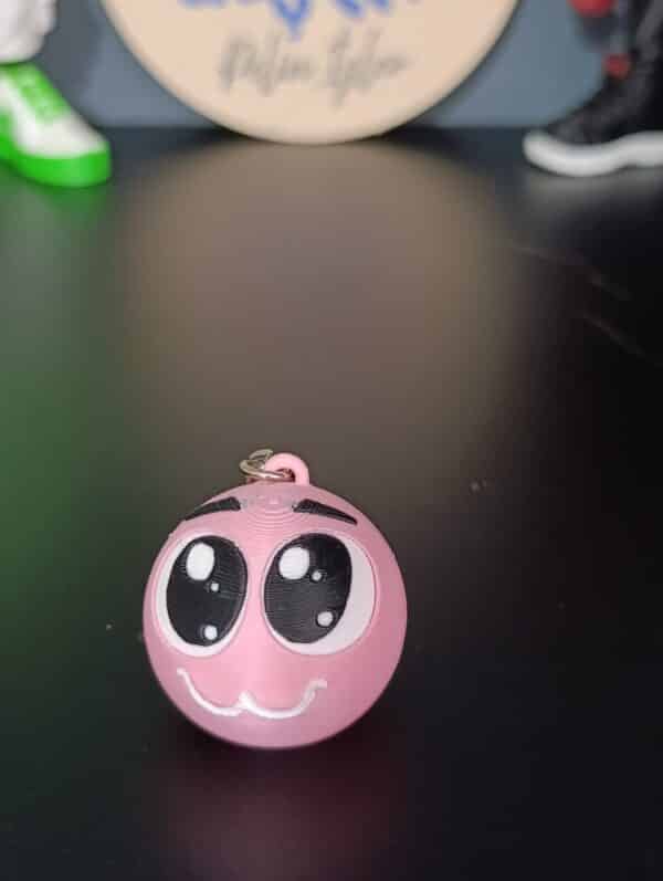 Gülen Top 3D Anahtarlık  pembe