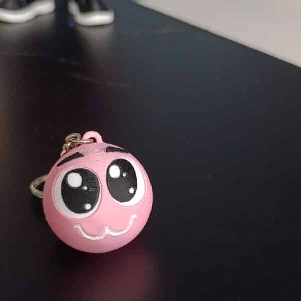 Gülen Top 3D Anahtarlık  pembe