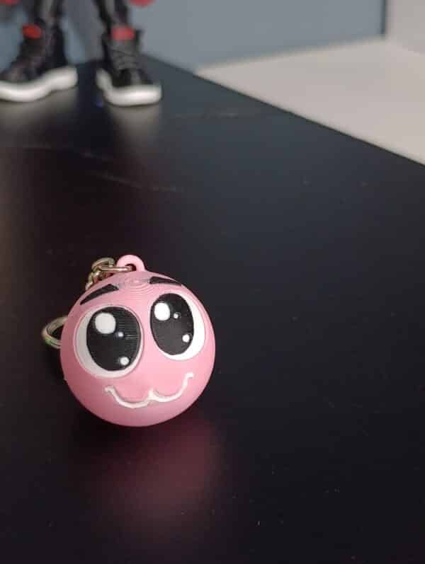 Gülen Top 3D Anahtarlık  pembe