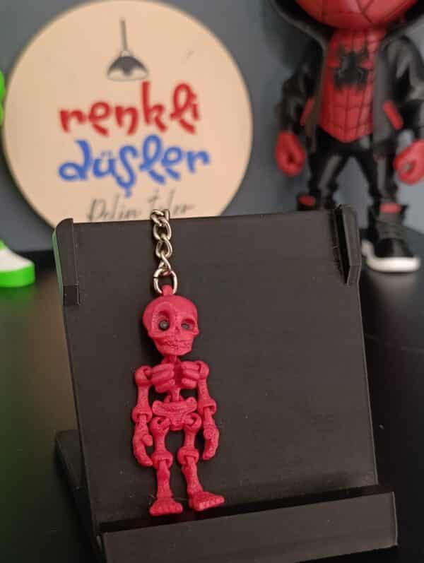 Hareketli İskelet Anahtarlık ( kırmızı )