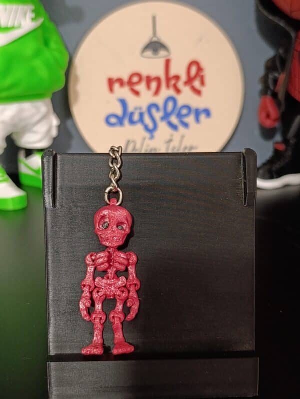 Hareketli İskelet Anahtarlık ( kırmızı )