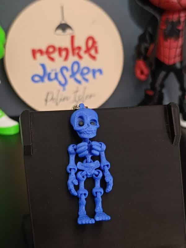 Hareketli İskelet Anahtarlık ( mavi )