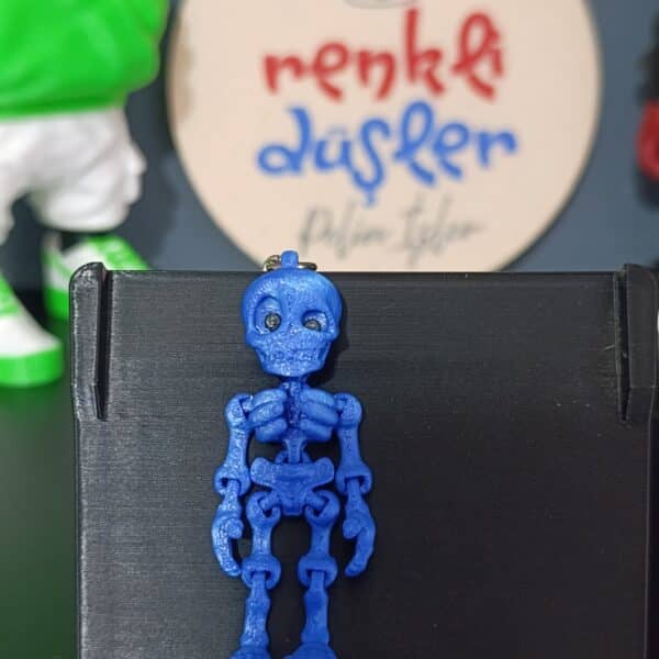 Hareketli İskelet Anahtarlık ( mavi )