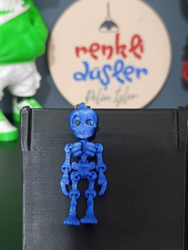 Hareketli İskelet Anahtarlık ( mavi )