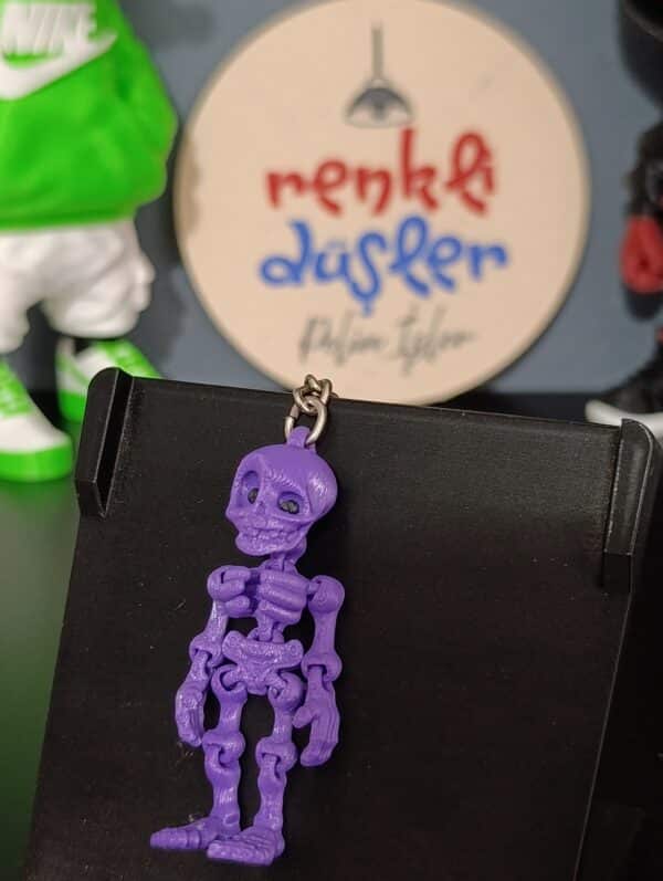 Hareketli İskelet Anahtarlık (mor )