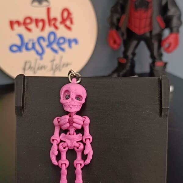 Hareketli İskelet Anahtarlık ( pembe )