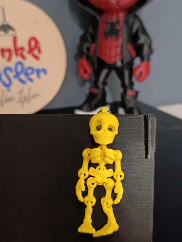 Hareketli İskelet Anahtarlık  ( sarı )