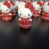 Hello Kitty 3D Figürü ( 10 Cm )  Kırmızı elbiseli