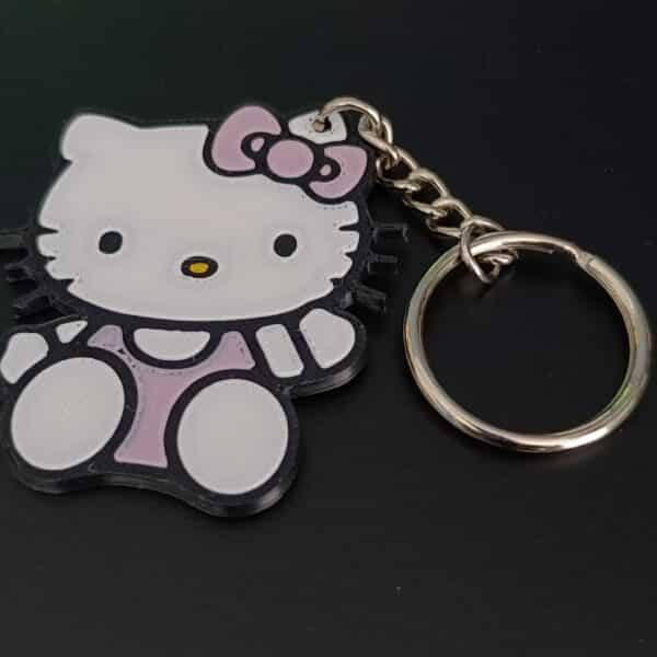 Hello Kitty Figürlü  2 boyutlu 3D Anahtarlık