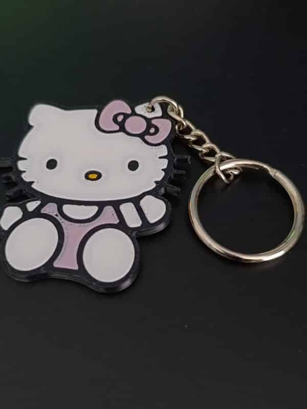 Hello Kitty Figürlü  2 boyutlu 3D Anahtarlık
