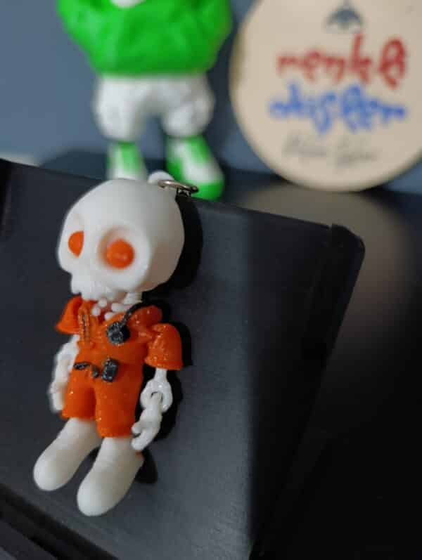 İskelet Doktor Figürlü Hareketli 3D Anahtarlık