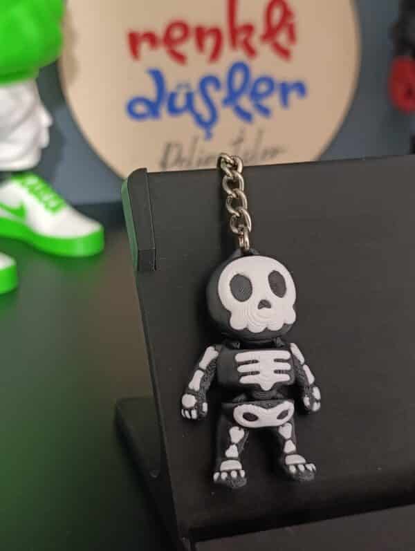 İskelet Kıyafetli Hareketli  3D Anahtarlık