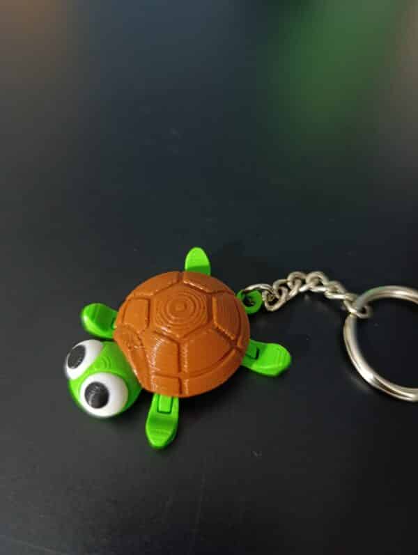Komik Kaplumbağa Hareketli Anahtarlık