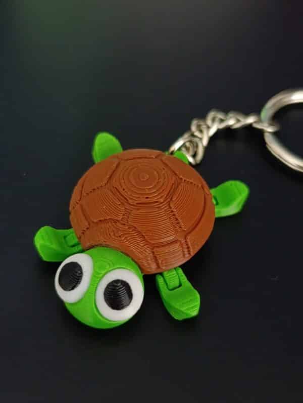 Komik Kaplumbağa Hareketli Anahtarlık