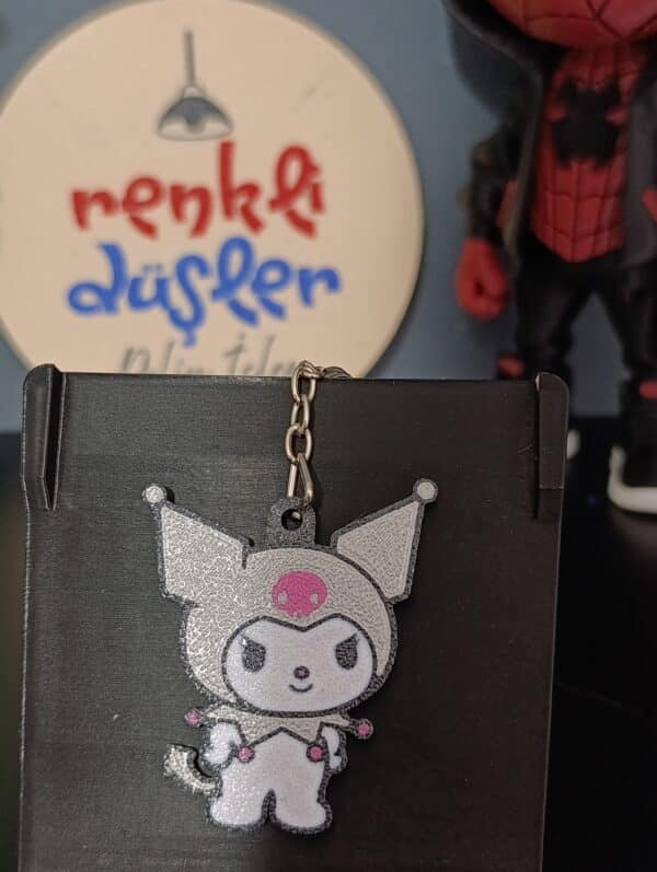Kuromi  Figürlü  2 boyutlu 3D Anahtarlık