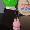 Labubu 3D Anahtarlık 6 Cm ( pembe )