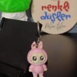 Labubu 3D Anahtarlık 6 Cm ( pembe )