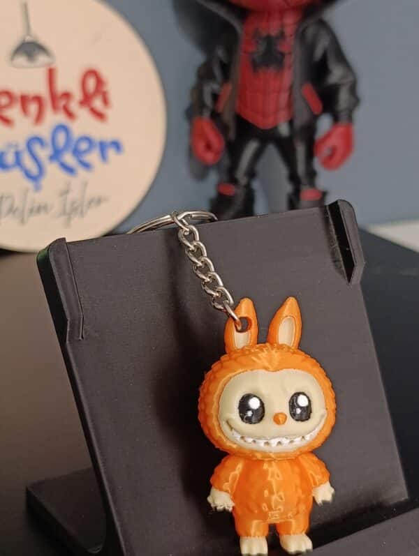 Labubu  3D Anahtarlık 6 cm  ( turuncu )