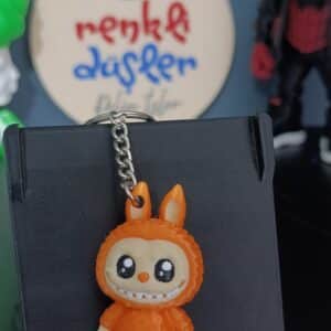 Labubu  3D Anahtarlık 6 cm  ( turuncu )