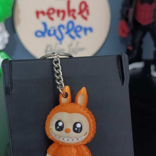 Labubu  3D Anahtarlık 6 cm  ( turuncu )