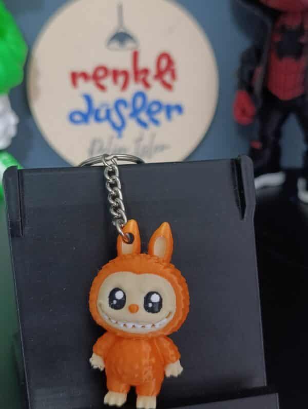 Labubu  3D Anahtarlık 6 cm  ( turuncu )