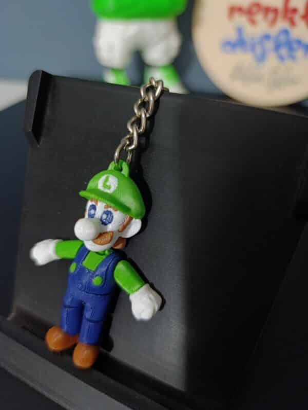 Luigi 3D Hareketli Anahtarlık (6 cm )  Süper Mario