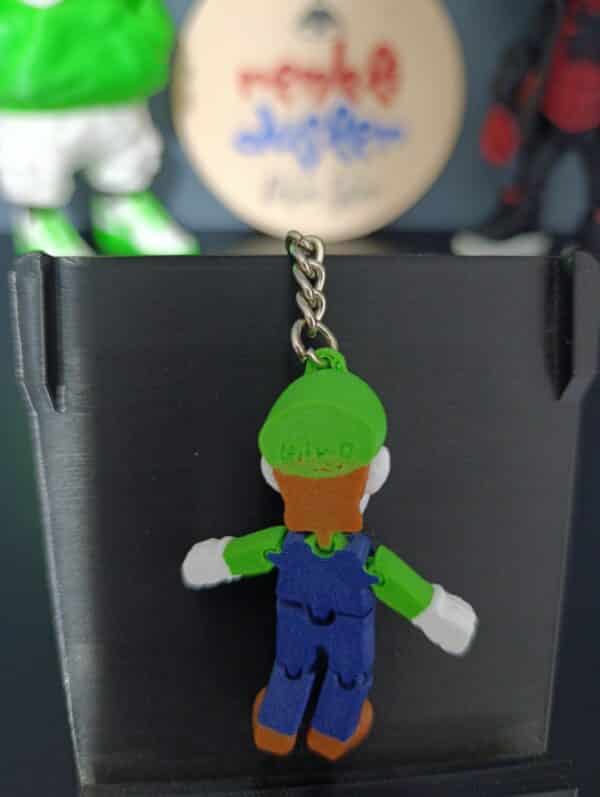 Luigi 3D Hareketli Anahtarlık (6 cm )  Süper Mario