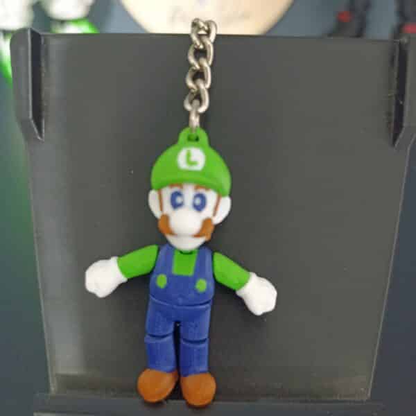 Luigi 3D Hareketli Anahtarlık (6 cm )  Süper Mario